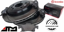 Tylne klocki BREMBO + NACINANE WENTYLOWANE tarcze hamulcowe Dodge Durango 2011-