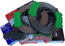 Przednie klocki EBC GreenStuff + tarcze hamulcowe DBA T3 Dodge Charger SRT Hellcat -2020
