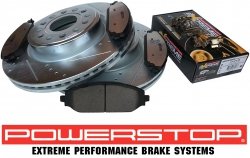 Przednie klocki Z36 + WIERCONE NACINANE tarcze hamulcowe POWERSTOP RAM 1500 DT 2019-