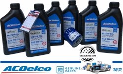 Filtr + olej silnikowy 5W30 Dexos1 Gen3 Full Synthetic API SP ACDelco GMC Savana 2003-2006