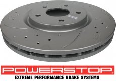 Przednia WIERCONA nacinana tarcza hamulcowa 330mm POWERSTOP Fiat Freemont 2012-