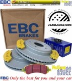 Przednie klocki YellowStuff + tarcze hamulcowe EBC seria PREMIUM Chrysler Aspen