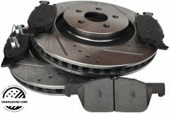 Przednie klocki + WIERCONE tarcze hamulcowe 345mm Ford Fusion Sport 2017-