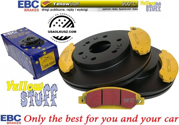 Przednie klocki YellowStuff + tarcze hamulcowe 330mm EBC seria PREMIUM GMC Yukon 2007-2008