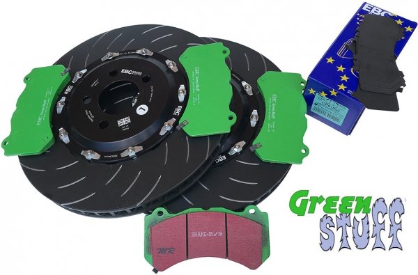 Przednie klocki GreenStuff + tarcze hamulcowe EBC Racing Dodge Charger SRT Hellcat -2020