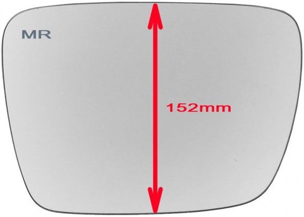 Szkło lusterka lewe PODGRZEWANE WYPUKŁE SFERYCZNE + MOCOWANIE Jeep Grand Cherokee 2008-2010