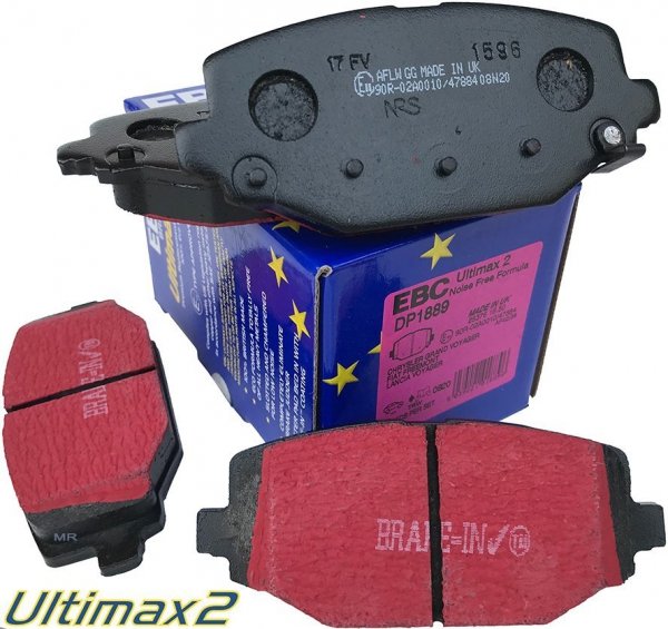 Tylne klocki Ultimax2 + tarcze hamulcowe 328mm EBC seria Premium Volkswagen Routan 2012-