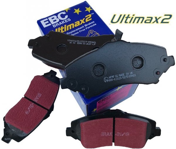 Przednie klocki Ultimax2 + NACINANE tarcze hamulcowe 302mm EBC seria USR Fiat Freemont -2012