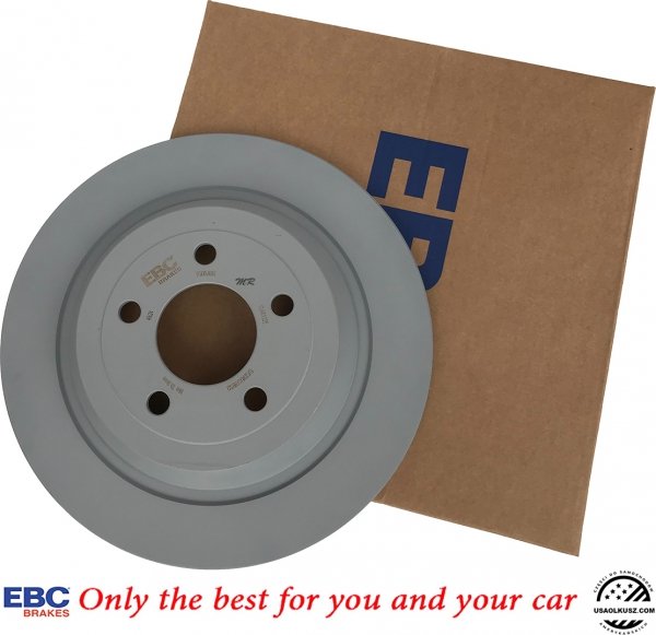 Tylne klocki YellowStuff + tarcze hamulcowe 320mm EBC seria PREMIUM Ford Mustang 2015-