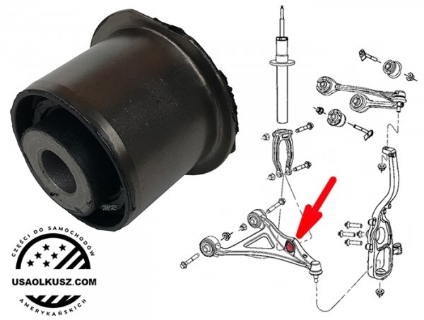 Tuleja wahacza przedniego dolnego środkowa Dodge Charger AWD -2010