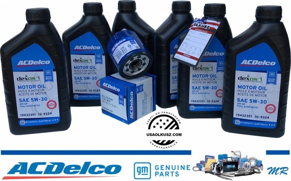 Filtr + olej ACDelco 5W30 Hummer H3 5,3 V8