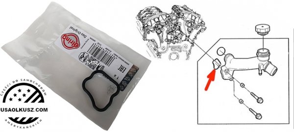 Uszczelka króćca kolektora wodnego Chevrolet Camaro 3,6 V6 -2015