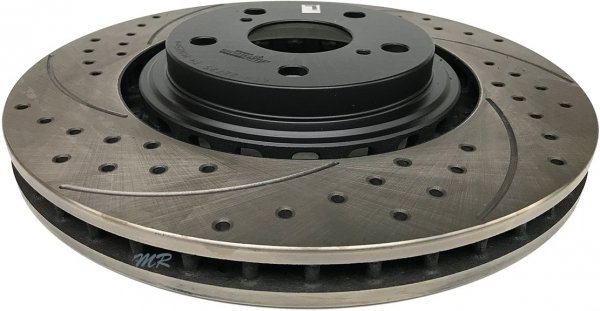 Przednia WIERCONA nacinana tarcza hamulcowa BLACK Lexus NX200 NX300
