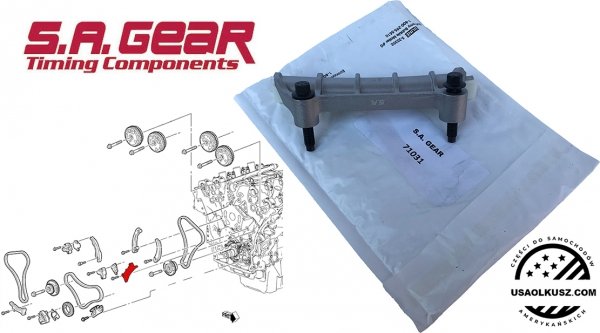 Prowadnica lewego łańcucha wałka rozrządu silnika Pontiac Torrent 3,6 V6 2008-2009