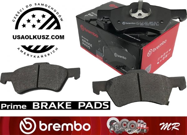 Przednie klocki BREMBO + WIERCONE tarcze hamulcowe 281mm RED Chrysler Voyager Town Country 2001-2007 tarcze tył