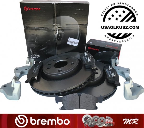 Przednie klocki tarcze BREMBO + jarzma hamulcowe 350mm Jeep Grand Cherokee 3,6 V6 2011-