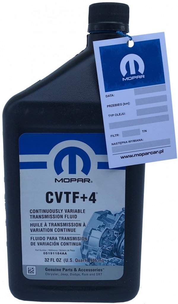 Oryginalny olej automatycznej bezstopniowej skrzyni MOPAR CVTF+4 Dodge Caliber