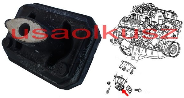 Wkład prawej poduszki silnika Dodge RAM 1500 V8 2002-2005