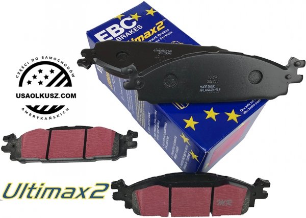 Przednie klocki Ultimax2 + tarcze hamulcowe 325mm EBC seria Premium Ford Flex 2012-2019