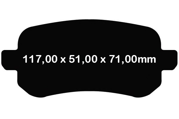 Tylne klocki YellowStuff + NAWIERCANE NACINANE tarcze hamulcowe 305mm EBC seria GD Dodge Journey -2013