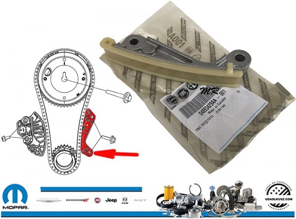 Prowadnica łańcucha rozrządu silnika Jeep Grand Cherokee V8 2009-