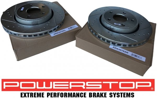 Przednia WIERCONA NACINANA tarcza hamulcowa POWERSTOP 330mm Jeep Grand Cherokee 3,6 V6