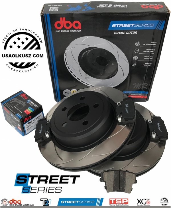 Tylne klocki + WENTYLOWANE tarcze hamulcowe 320mm DBA STREET SERIES T2 Dodge Magnum