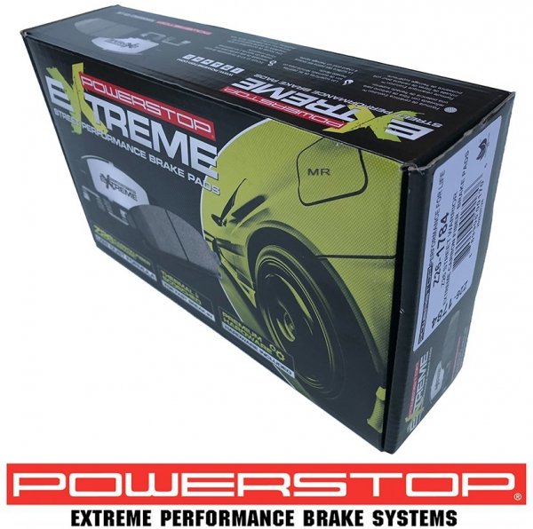 Przednie klocki + WIERCONE tarcze hamulcowe 352mm POWERSTOP Ford Mustang 2015-