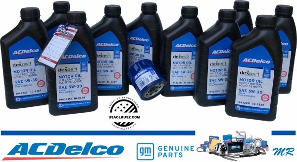 Filtr + olej ACDelco 5W30 Chevrolet Camaro 6,2 V8 2016-