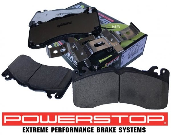 Przednie klocki Z26 + tarcze hamulcowe POWERSTOP 380mm Ford Mustang GT 2015- brembo system