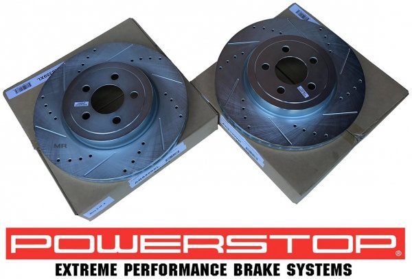 Przednia WIERCONA NACINANA tarcza hamulcowa 345mm POWERSTOP Dodge Challenger 2009-