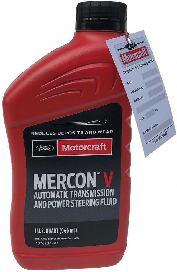 Olej automatycznej skrzyni biegów Motorcraft MERCON V 0,946 Ford Lincoln Mercury