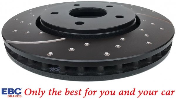 Przednie klocki Ultimax2 + NAWIERCANE NACINANE tarcze hamulcowe 302mm EBC seria GD Fiat Freemont -2012