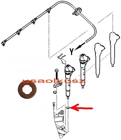 Podkładka pod wtrysk 1,56mm Dodge Caliber 2,2 CRD