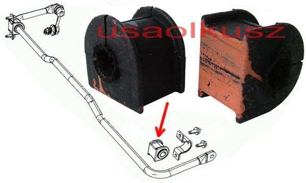 Guma stabilizatora tylnego pomarańczowa 14mm Dodge Caliber