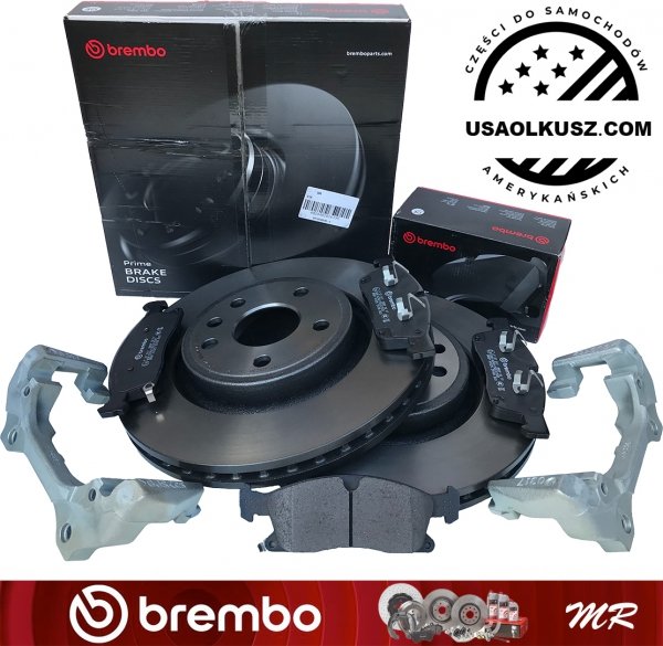 Przednie klocki tarcze BREMBO + jarzma hamulcowe 350mm Jeep Grand Cherokee 3,6 V6 2011-