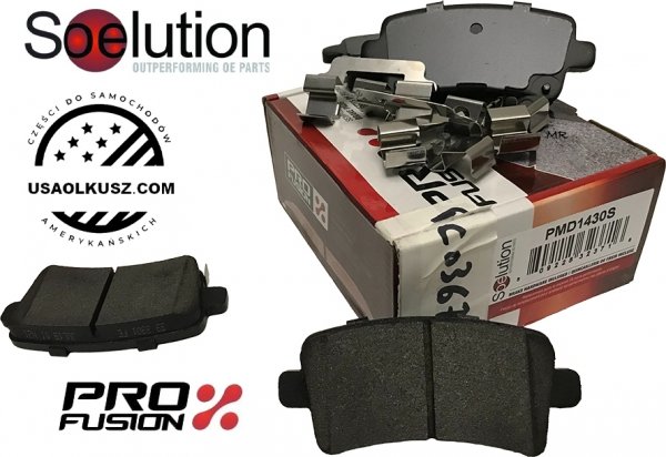 Klocki hamulcowe tylne z zestawem montażowym Chevrolet Malibu 2013-2016