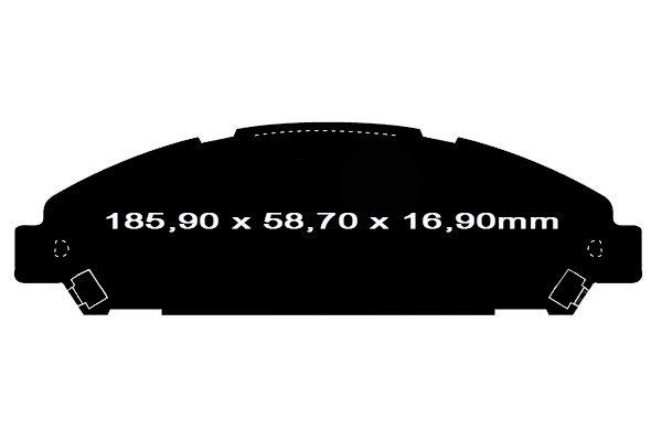 Klocki hamulcowe przednie EBC YellowStuff Ford Mustang 2015- do tarcz 320mm