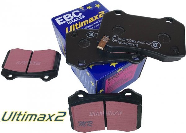 Tylne klocki Ultimax2 + NACINANE tarcze hamulcowe 350mm EBC seria USR Chrysler 300C SRT