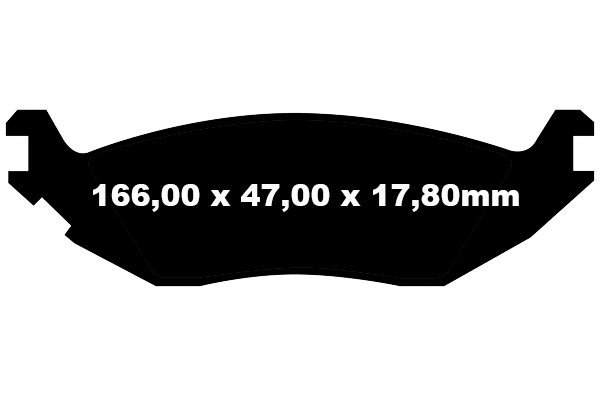 Tylne klocki YellowStuff + nawiercone nacinane tarcze hamulcowe EBC seria GD Dodge RAM 1500 2003-