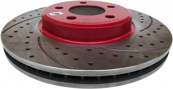 Przednie klocki BREMBO + WIERCONE nacinane tarcze hamulcowe 320mm Dodge Charger