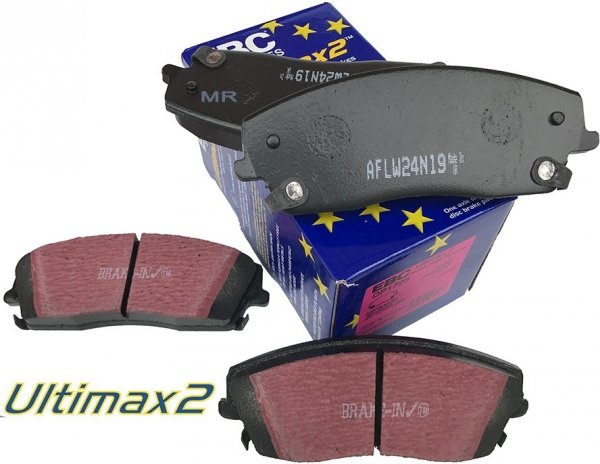 Przednie klocki Ultimax2 + WIERCONE NACINANE tarcze hamulcowe 320mm EBC seria GD Dodge Charger RWD V6