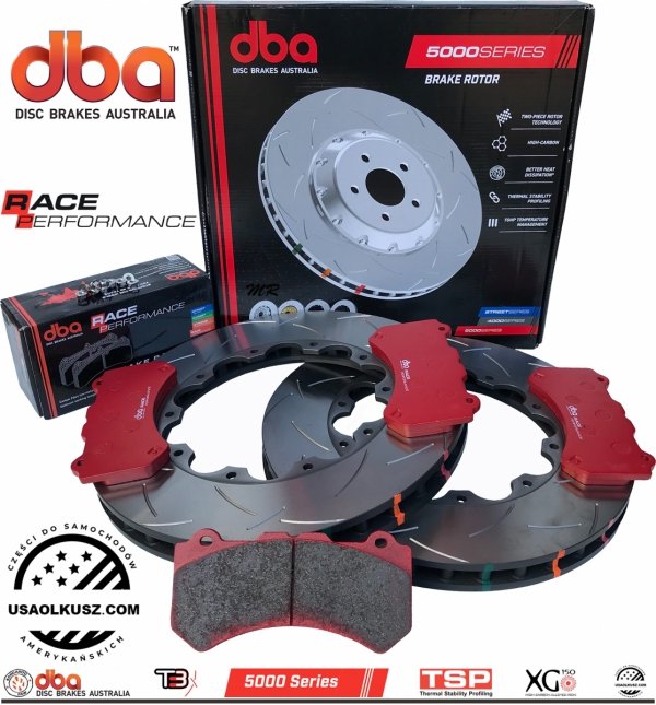 Przednie klocki DBA Race Performance + tarcze hamulcowe DBA 5000 T3  Dodge Charger SRT Hellcat -2020