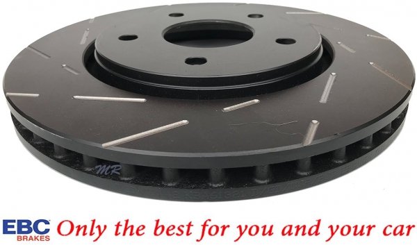 Przednie klocki Ultimax2 + NACINANE tarcze hamulcowe 302mm EBC seria USR Dodge Journey -2012