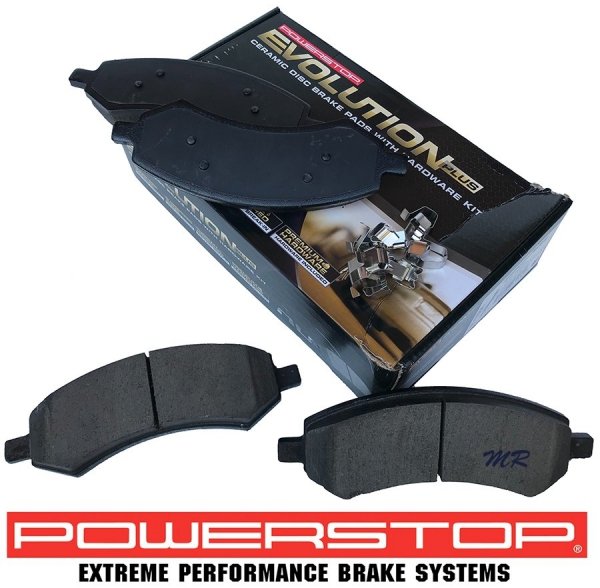 Przednie klocki Z17 + wiercone nacinane tarcze hamulcowe POWERSTOP EVOLUTION 336mm / 5 szpilek Dodge RAM 1500 2006-