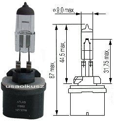Żarówka halogenu Buick Rendezvous 27W