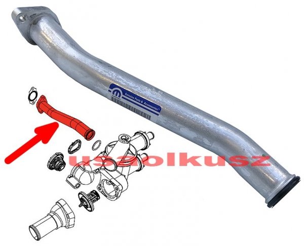 Rura wlotowa kolektora wodnego Dodge Caliber