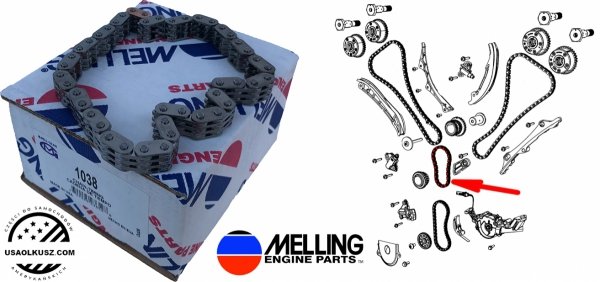 Łańcuch rozrządu silnika CENTRALNY Jeep Cherokee KL 3,2 V6
