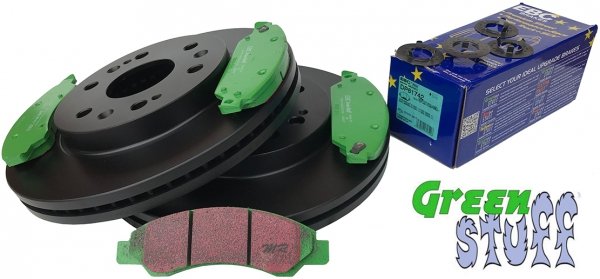 Przednie klocki GreenStuff + tarcze hamulcowe 330mm EBC seria PREMIUM GMC Yukon 2007-2008
