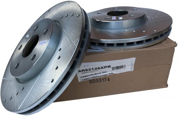 Przednia WIERCONA NACINANA tarcza hamulcowa 321mm POWERSTOP GMC Terrain 2010-